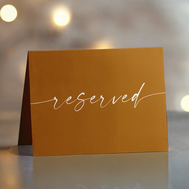 Mariage d'automne Brun Moutarde | Panneau Script R (Créateur téléchargé)