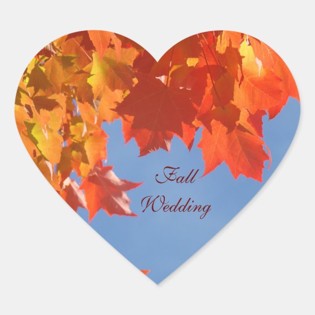 Mariage d'automne enveloppe sceaux autocollants Bl (Devant)