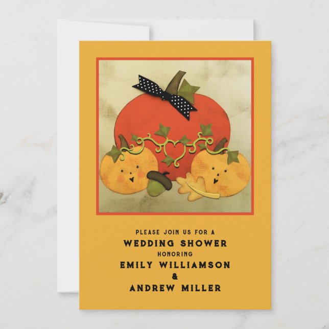 Mariage d'automne Invitations pour couples (Devant)