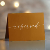 Mariage de automne Brown de moutarde | Signe réser