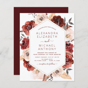 Mariage de automne Budget Burnt Orange Floral