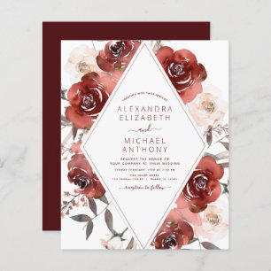 Mariage de automne Budget Burnt Orange Floral