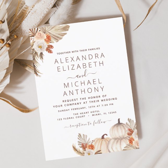 Mariage de automne Budget Pampas Grass Terracotta (Créateur téléchargé)