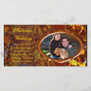 Mariage de automne d'automne Carte photo ou Carte 