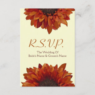 Mariage de automne de tournesol RSVP