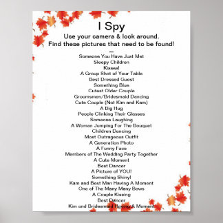 Mariage de automne I Spy Game Poster