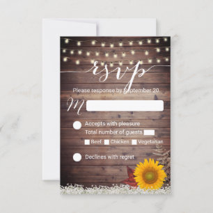 Mariage de automne RSVP Russe à chaîne de tourneso