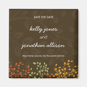 Mariage de automne : : Sauvez le magnet de date