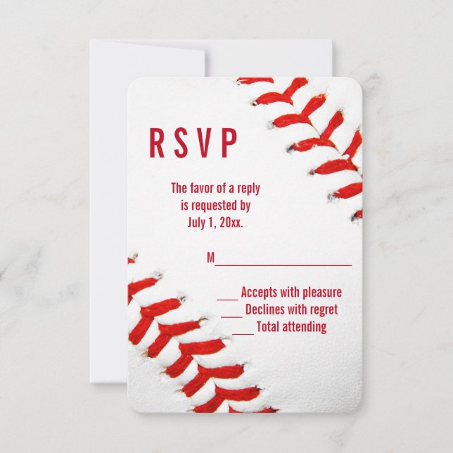Mariage de baseball RSVP (Devant)