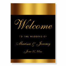 Mariage de bienvenue de luxe Black Gold