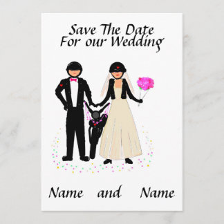 Mariage De Biker Enregistrer La Date/ Invitations