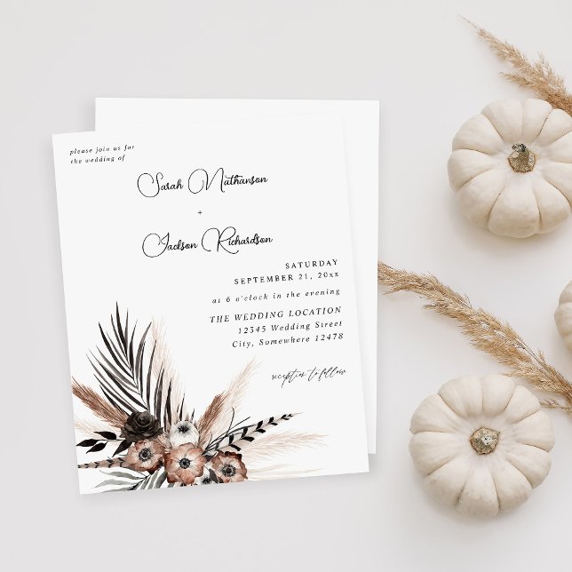 Mariage de Boho noir et naturel Budget (Créateur téléchargé)