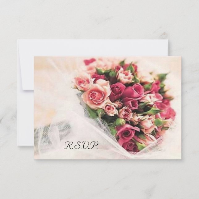 Mariage de bouquet rose RSVP (Devant)