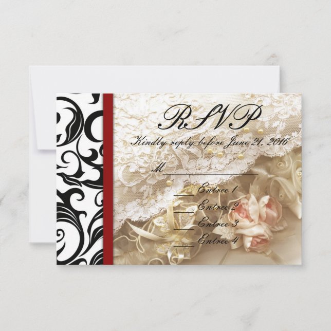 Mariage de Bourgogne Swirl RSVP (Devant)