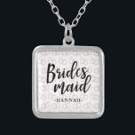 Mariage de Bridesmaid Motif et nom collier<br><div class="desc">Bridesmaid Mariage Ring Motif et Nom Collier.</div>