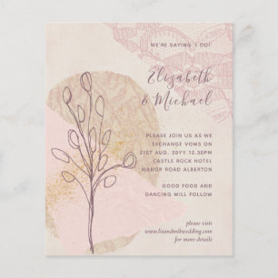 Mariage de budget Abstrait rose vierge doré modern