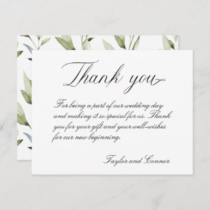 Mariage de calligraphie classique Carte de remerci