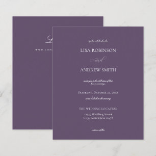 Mariage de calligraphie de prune violette budgétai