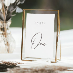 Mariage de calligraphie minimaliste simple Numéro