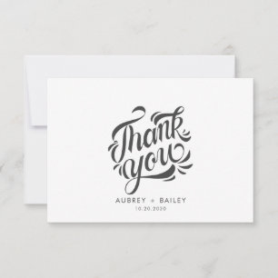 Mariage de calligraphie personnalisée Merci Ornate