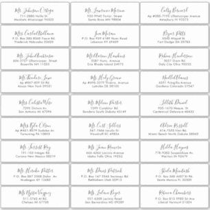 Mariage de calligraphie simple Étiquette invité