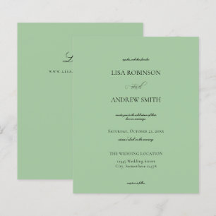 Mariage de calligraphie verte de la Monnaie Budget