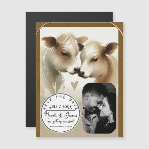 Mariage de campagne amour vache marron Crème Enreg