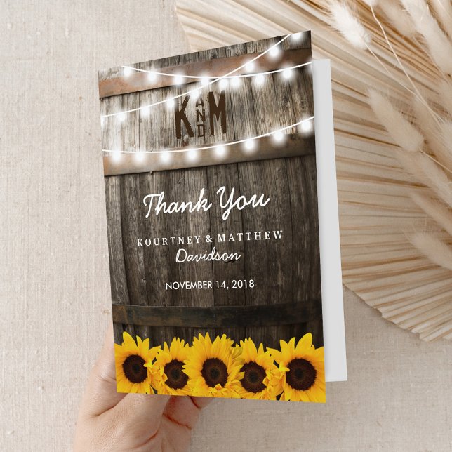 Mariage de Campagne Rustique | Tournesol Merci (Créateur téléchargé)