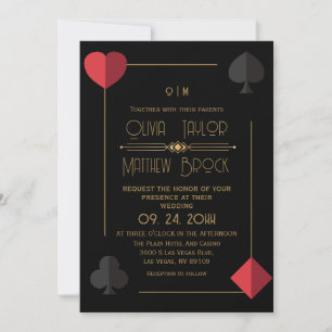 Mariage de carte de jeu Monogramme moderne