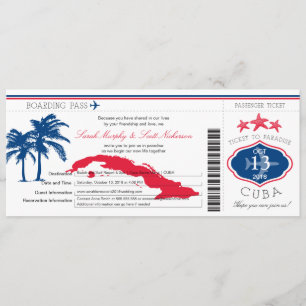 Mariage de carte d'embarquement du Cuba