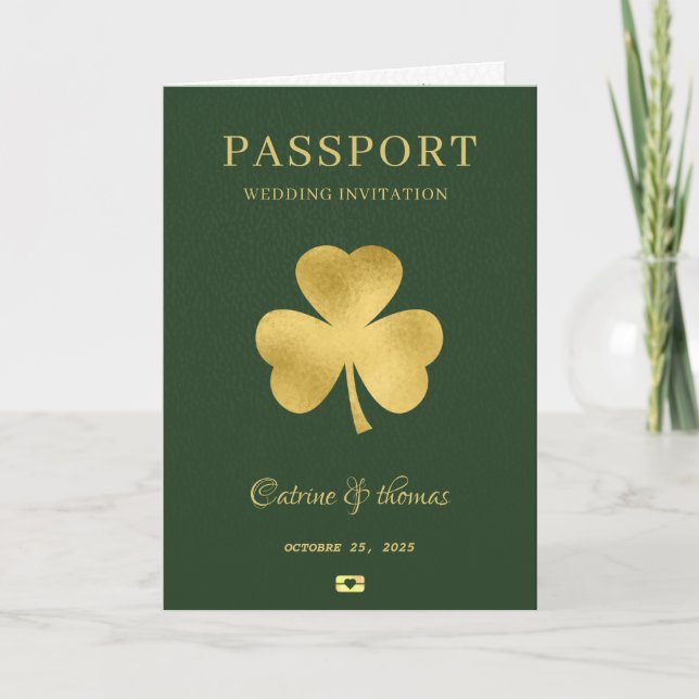Mariage de chance Destination Passport Carte du mo (Devant)