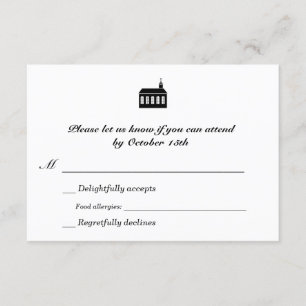 Mariage de chapelle classique bilingue RSVP