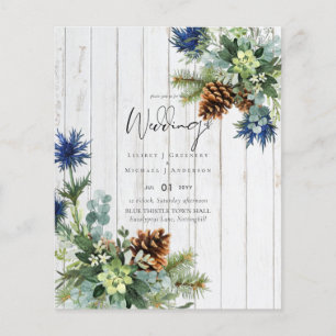 MARIAGE de chardon bleu hiver BUDGET
