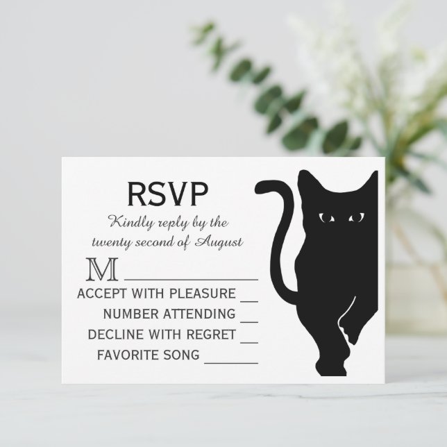 Mariage de chat noir RSVP (Debout devant)