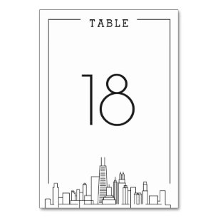 Mariage de Chicago Numéro de table