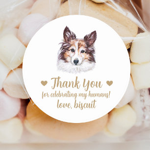 Mariage de chien personnalisé Favoriser Stickers