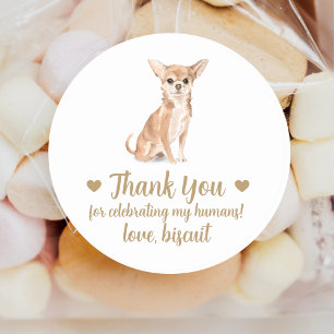 Mariage de chien personnalisé Favoriser Stickers