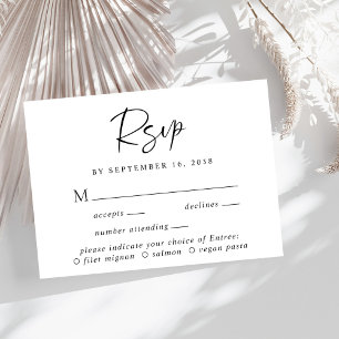 Mariage de choix du menu de script chic
