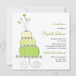 Mariage de citron vert doux Invitation Fête des ma