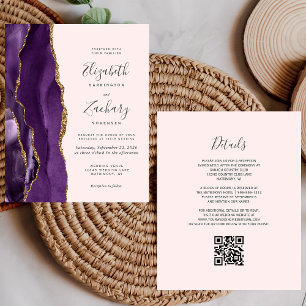 Mariage de code QR Blush Gold Agush Budget