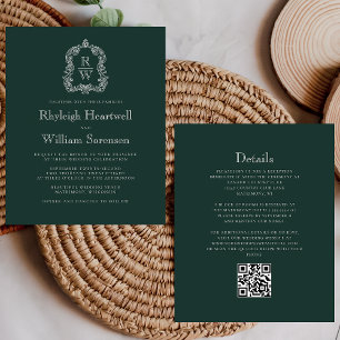 Mariage de code QR de la crête verte de la forêt b