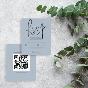 Mariage de code QR du script budgétaire Dusty Blue
