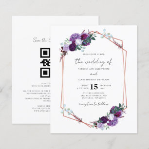 Mariage de code QR du script géométrique floral po