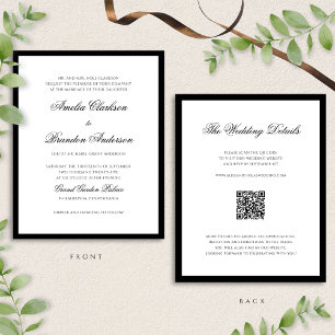 MARIAGE de code QR noir et blanc BUDGET Classic