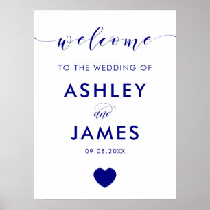 Mariage de coeur de la Marine Affiche de bienvenue
