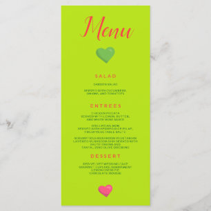Mariage de coeur de menu