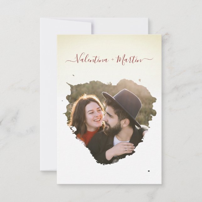 Mariage de coeur de pinceau simulé en couple (Devant)