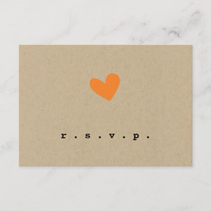 Mariage de coeur simple RSVP