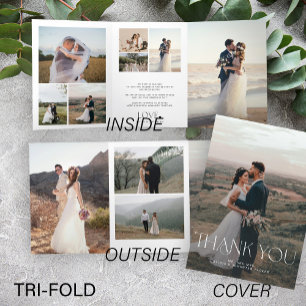 Mariage de collage multi-photo moderne carte de re