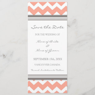 Mariage de corail gris Enregistrer la carte de dat